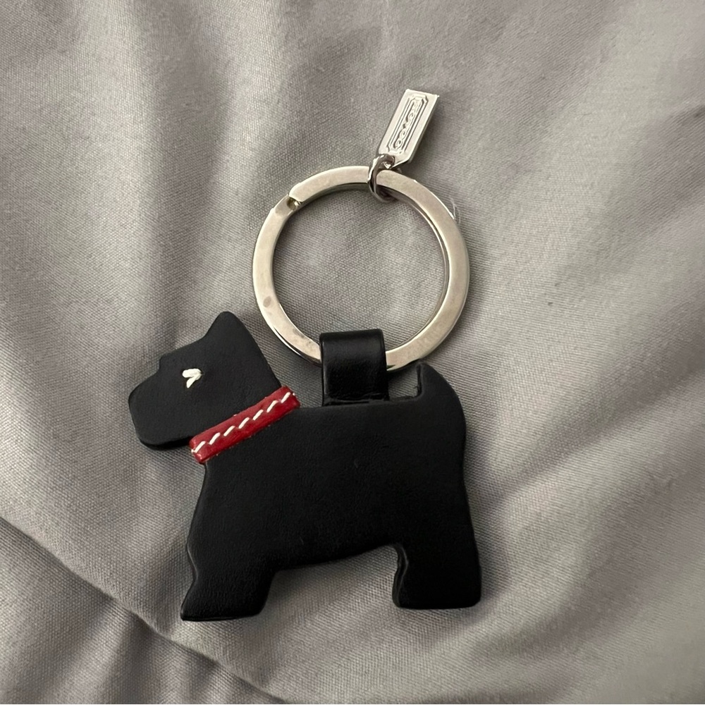 Coach Y2K Black Scottie Dog Charm Keychain
